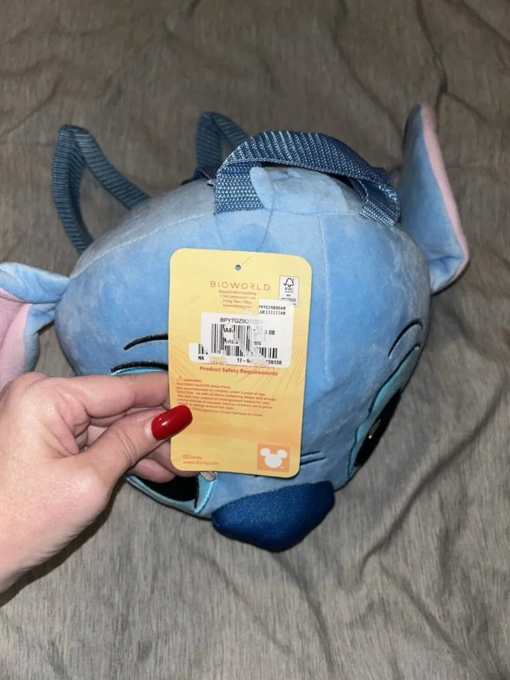 Disney Blue Stitch Plush Shoulder Bag Backpack Lilo Stitch Plush Purse for Kids